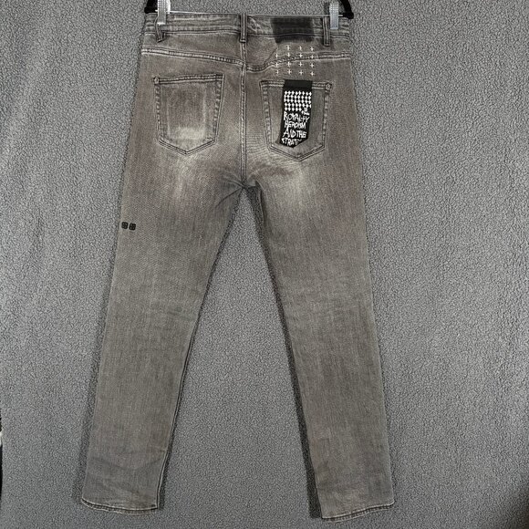 Ksubi Hazlow Striker Straight Fit Button Fly Jeans - Men's Size 30*31 - Black - Picture 3 of 10